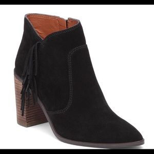 Lucky Black Suede Fringe Mercerr Boot